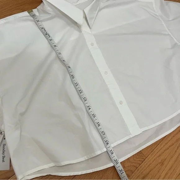 Aritzia Sunday Best White Poppy Button Up Shirt - Picture 10 of 12